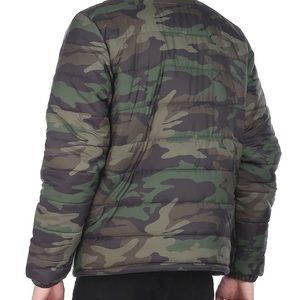Aeropostale Army print puffer jacket with fur hood